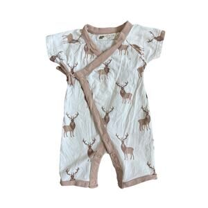 Monica & Andy Deer Kimono Romper | 0-3M